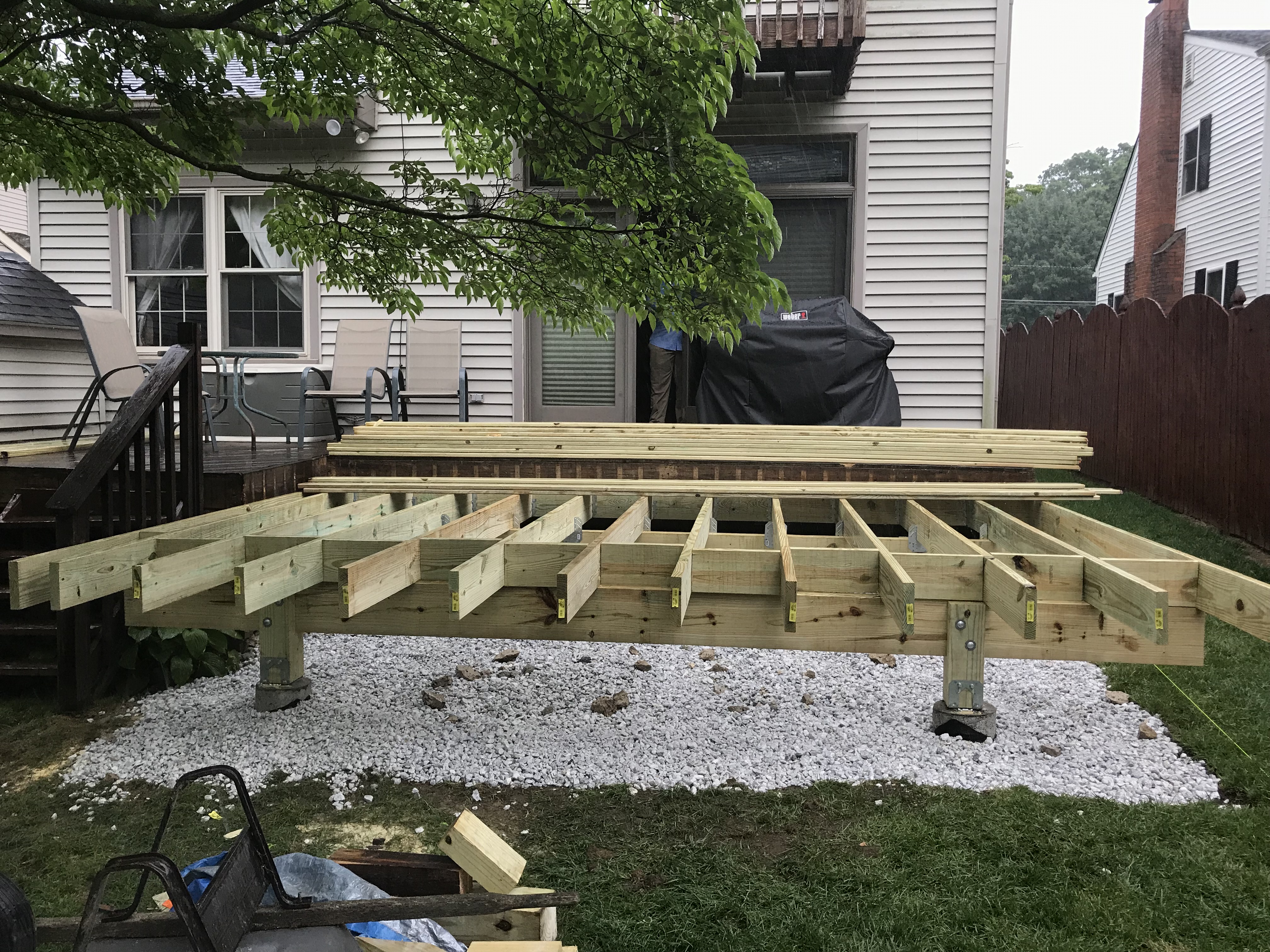 deck during